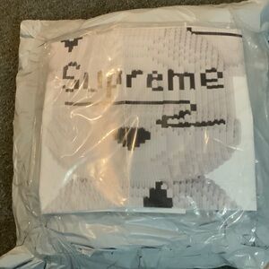 Supreme Monochrome Graphic Pillow